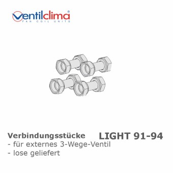 Kupfer-Verbindungsstück für Light 91-94 m. externem 3-Wege Ventil, lose 